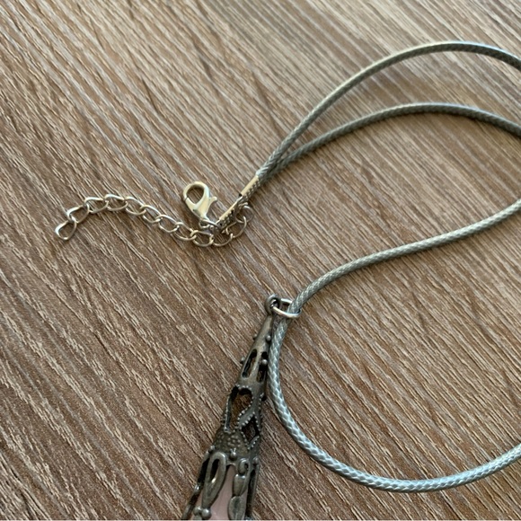 Genuine Pink Quartz Wand Necklace - Picture 7 of 8